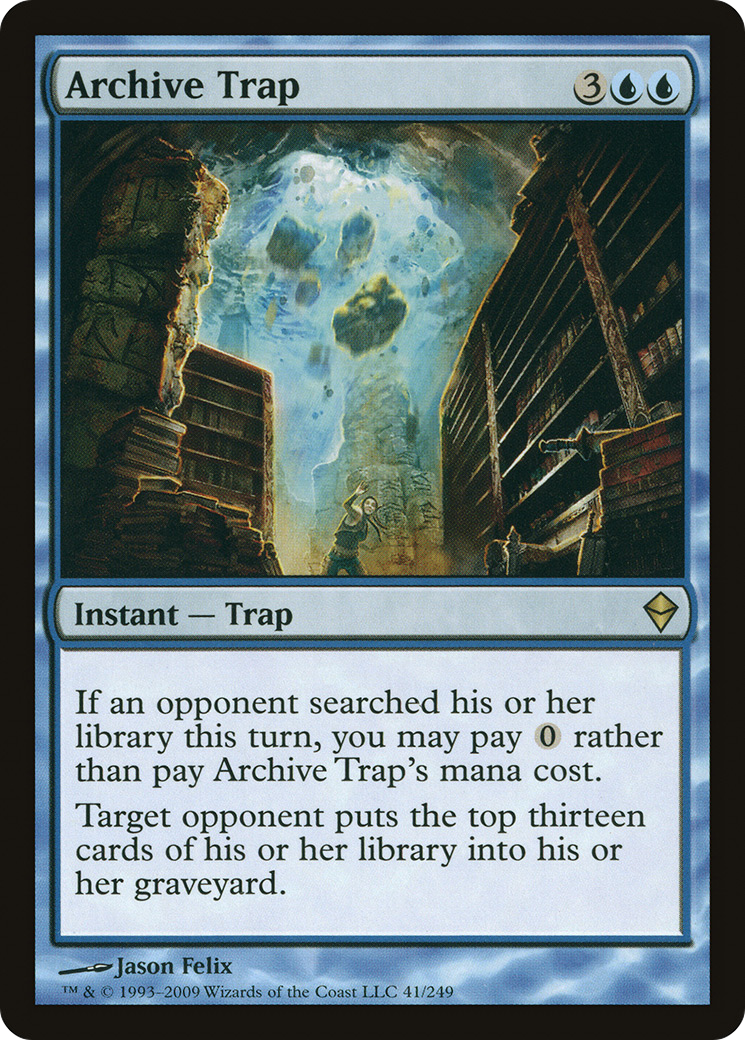 Archive Trap [Zendikar] | Silver Goblin