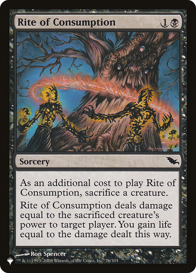 Rite of Consumption (SHM-76) - The List