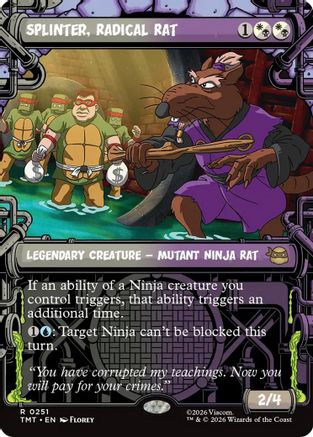 Splinter, Radical Rat (Showcase) (251) Foil - Teenage Mutant Ninja Turtles