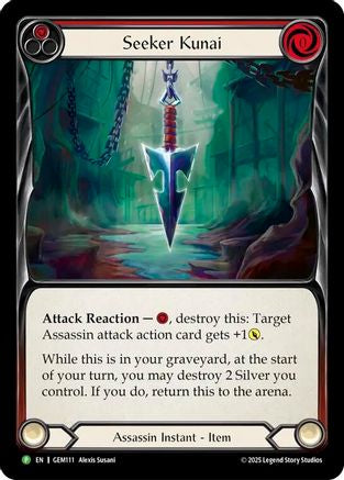 Seeker Kunai (Red) (GEM111) Cold Foil - GEM Pack 4