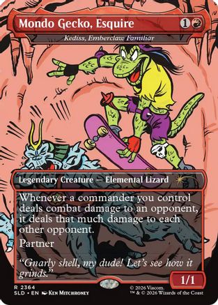 Mondo Gecko, Esquire – Kediss, Emberclaw Familiar (2364) Foil - Secret Lair Drop Series