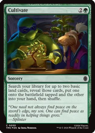 Cultivate (Surge Foil) (050) Foil - Commander: Teenage Mutant Ninja Turtles