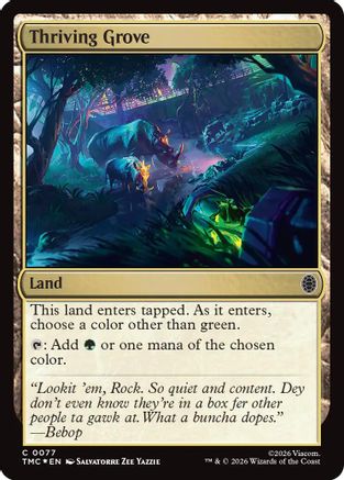 Thriving Grove (Surge Foil) (077) Foil - Commander: Teenage Mutant Ninja Turtles