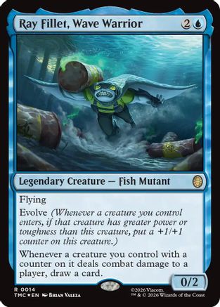 Ray Fillet, Wave Warrior (Surge Foil) (014) Foil - Commander: Teenage Mutant Ninja Turtles