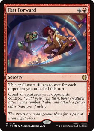 Fast Forward (Surge Foil) (024) Foil - Commander: Teenage Mutant Ninja Turtles