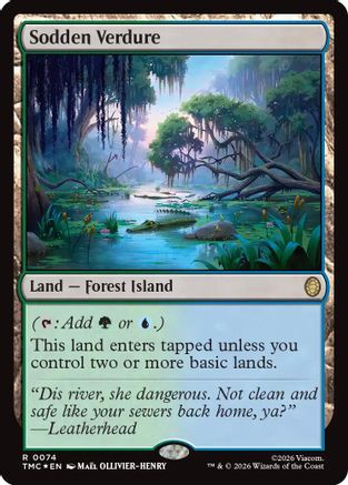 Sodden Verdure (Surge Foil) (074) Foil - Commander: Teenage Mutant Ninja Turtles