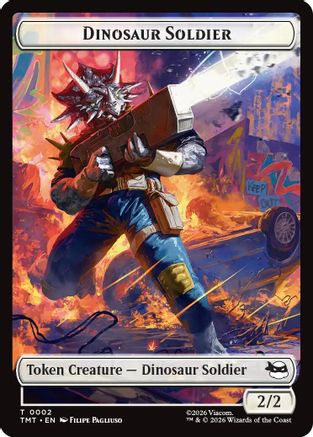 Dinosaur Soldier // Copy Double-Sided Token (2 // 1) Foil - Teenage Mutant Ninja Turtles