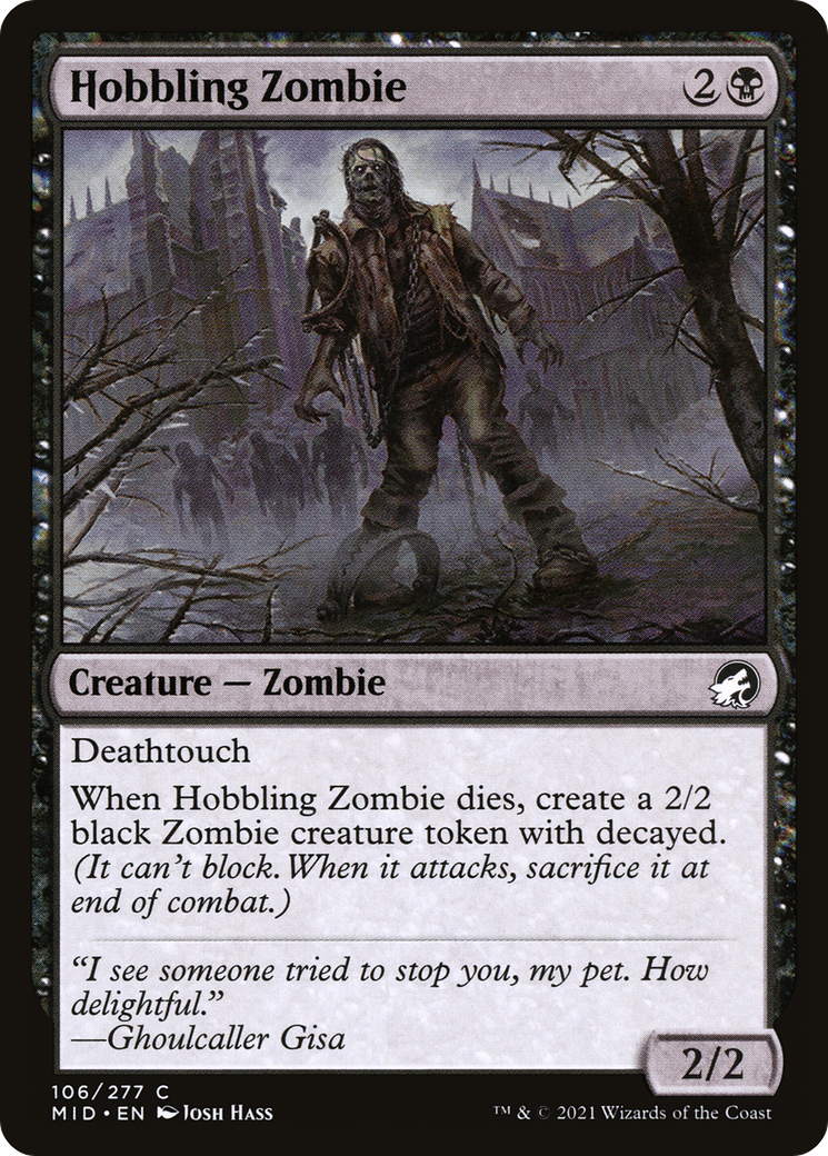 Hobbling Zombie (106) Foil - Innistrad: Midnight Hunt