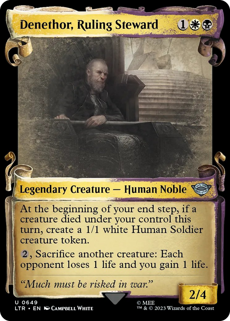 Denethor, Ruling Steward (Showcase Scrolls) (Showcase) (649) - The Lord of the Rings: Tales of Middle-earth