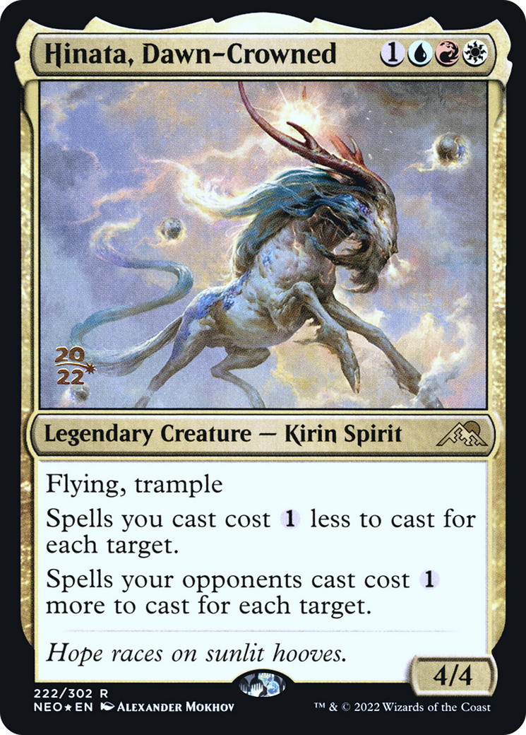 Hinata, Dawn-Crowned (222s) Foil - Kamigawa: Neon Dynasty Promos