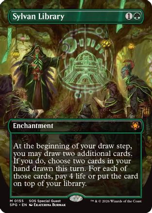 Sylvan Library (Borderless) (155) Foil - Special Guests