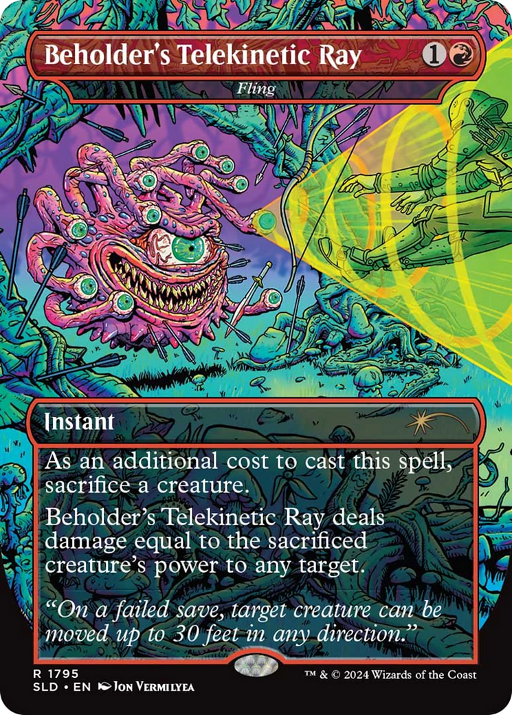Beholder's Telekinetic Ray – Fling (1795) - Secret Lair Drop