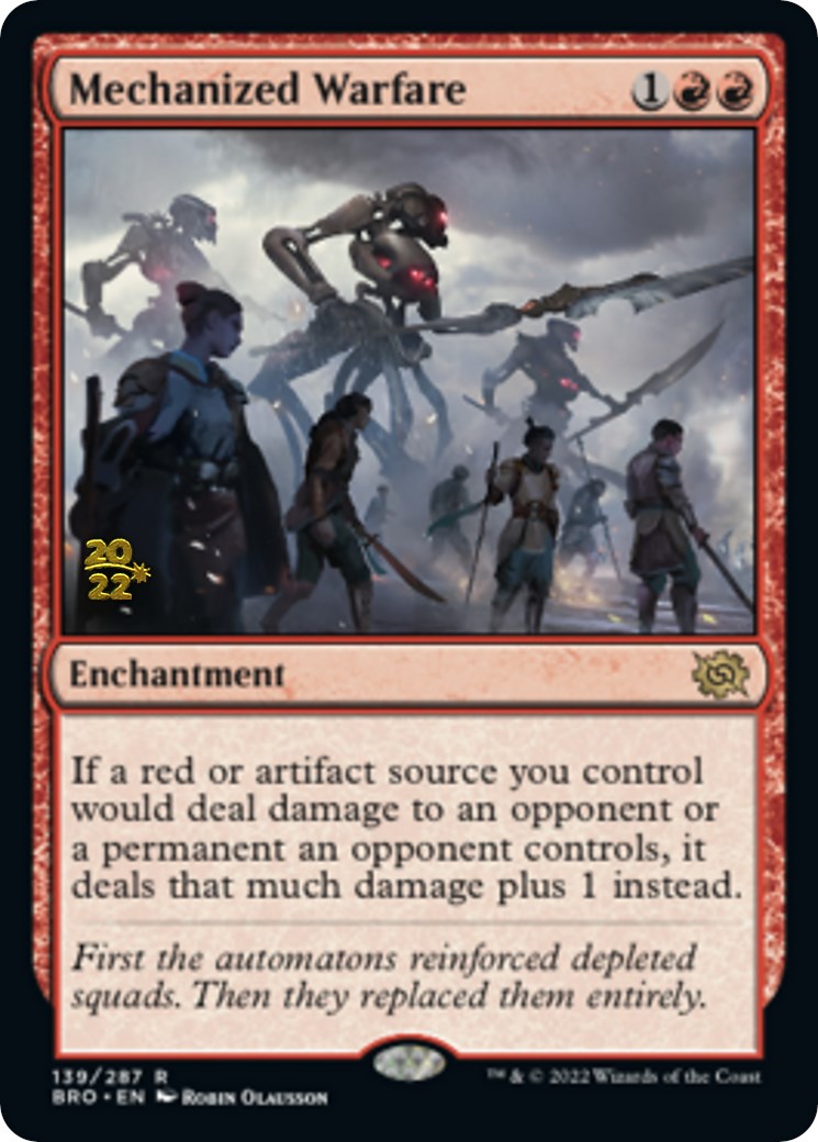 Mechanized Warfare [The Brothers' War Prerelease Promos] | Silver Goblin