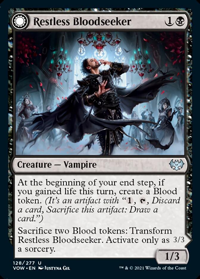 Restless Bloodseeker (128) Foil - Innistrad: Crimson Vow