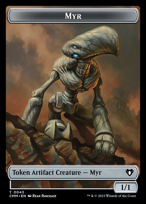 Servo // Myr Double-Sided Token [Commander Masters Tokens] | Silver Goblin