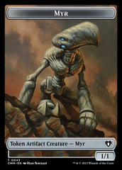 Soldier // Myr Double-Sided Token [Commander Masters Tokens] | Silver Goblin