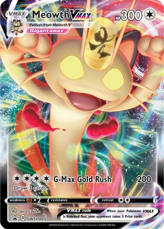 Meowth VMAX (SWSH005) [Sword & Shield: Black Star Promos] | Silver Goblin