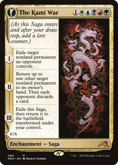 The Kami War (Extended Art) (489) Foil - Kamigawa: Neon Dynasty