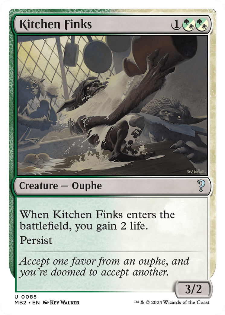 Kitchen Finks (White Border) (085) - Mystery Booster 2