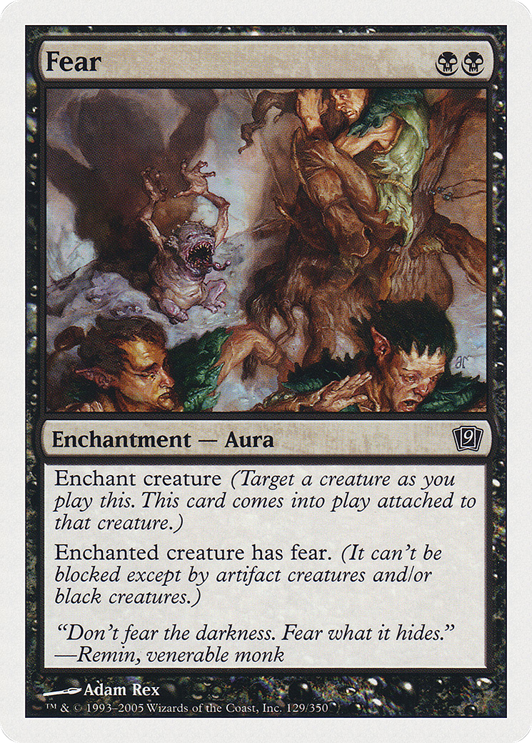 Fear (129) Foil - Ninth Edition