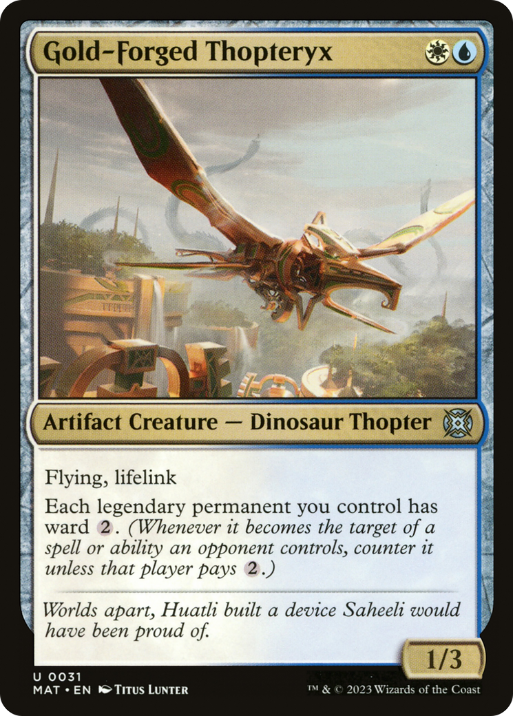 Gold-Forged Thopteryx (031) Foil - March of the Machine: The Aftermath