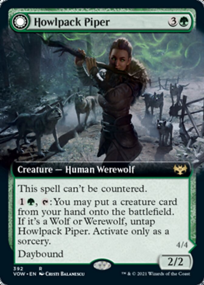 Howlpack Piper // Wildsong Howler (Extended Art) (392) - Innistrad: Crimson Vow