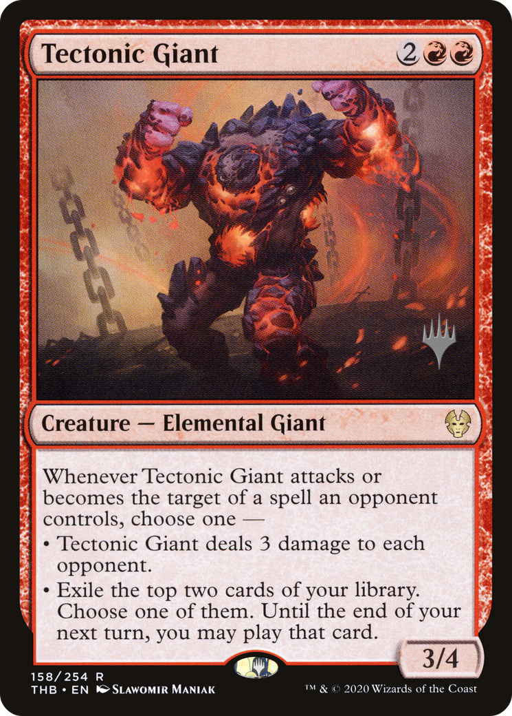 Tectonic Giant (158p) Foil - Theros Beyond Death Promos