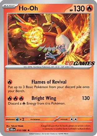 Ho-Oh (EB Games Exclusive) (10) Holofoil - Miscellaneous Cards & Products