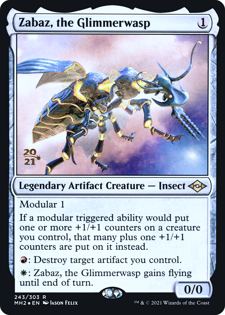 Zabaz, the Glimmerwasp [Modern Horizons 2 Prerelease Promos] | Silver Goblin