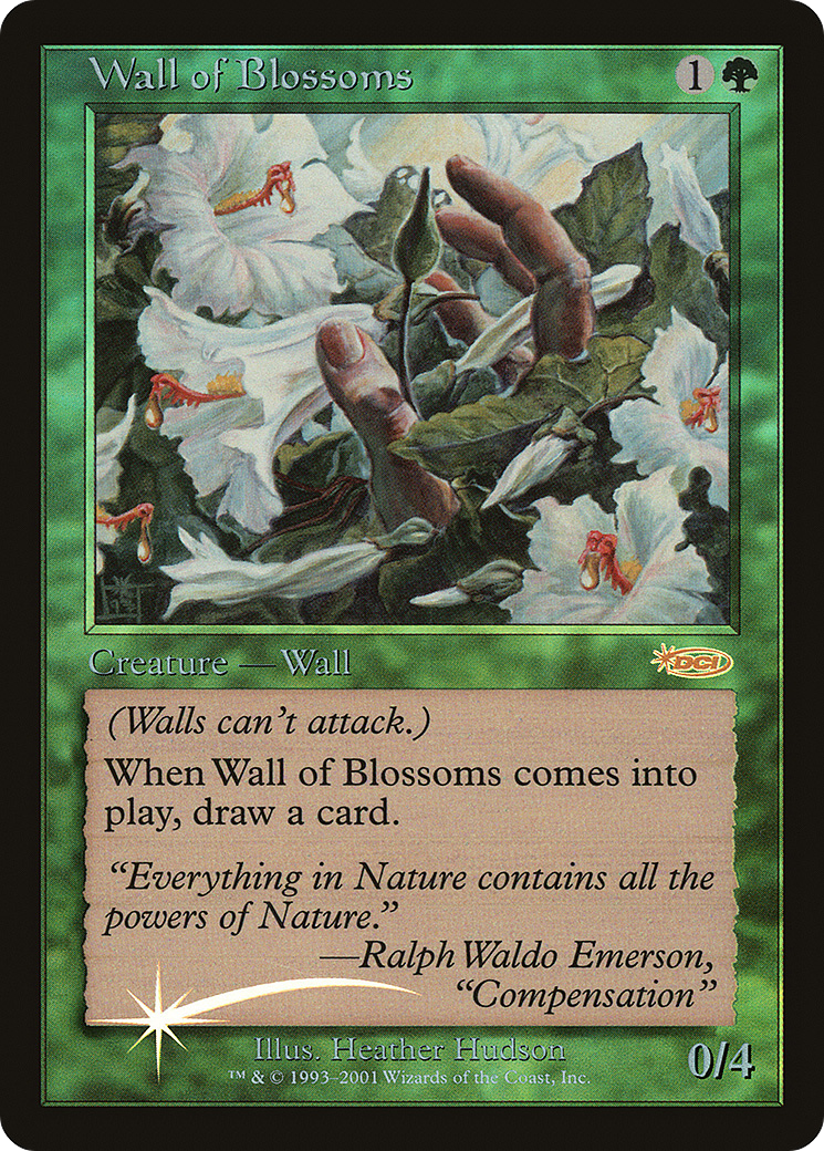 Wall of Blossoms (Retro) Foil - Friday Night Magic 2002