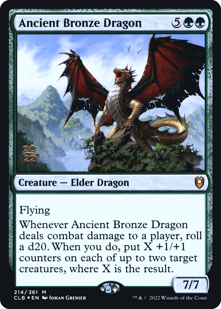 Ancient Bronze Dragon (214s) Foil - Battle for Baldur's Gate Promos