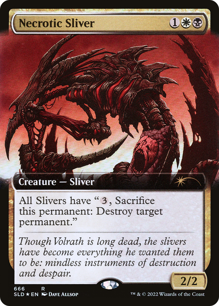 Necrotic Sliver (Extended Art) (666) Foil - Secret Lair Drop