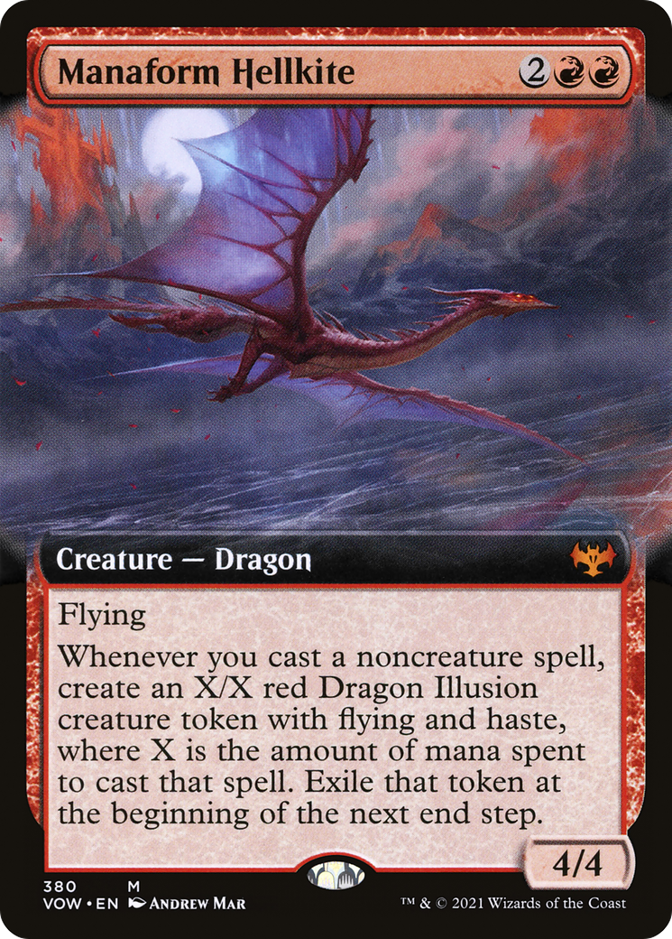 Manaform Hellkite (Extended Art) (380) Foil - Innistrad: Crimson Vow