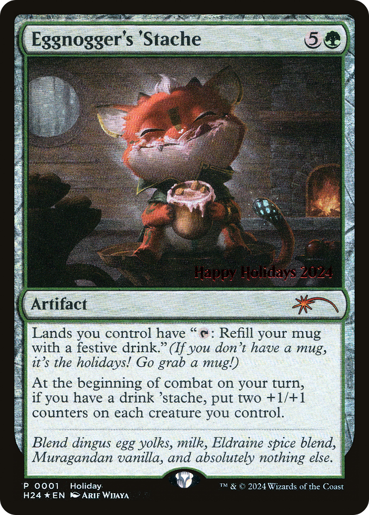Eggnogger's 'Stache (001) Foil - Happy Holidays
