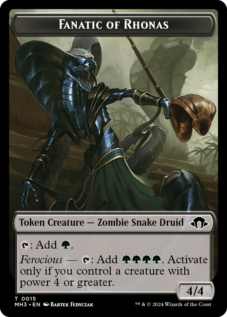 Eldrazi Spawn // Fanatic of Rhonas Double-Sided Token [Modern Horizons 3 Tokens] | Silver Goblin