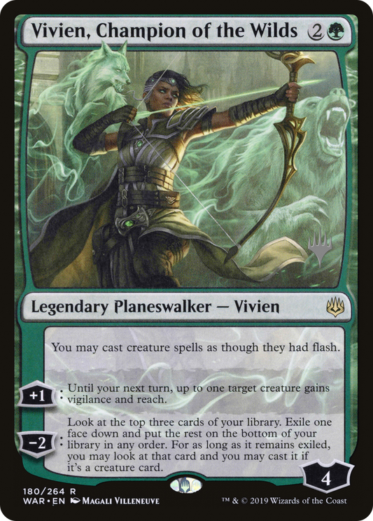Vivien, Champion of the Wilds (Promo Pack) [War of the Spark Promos] Foil
