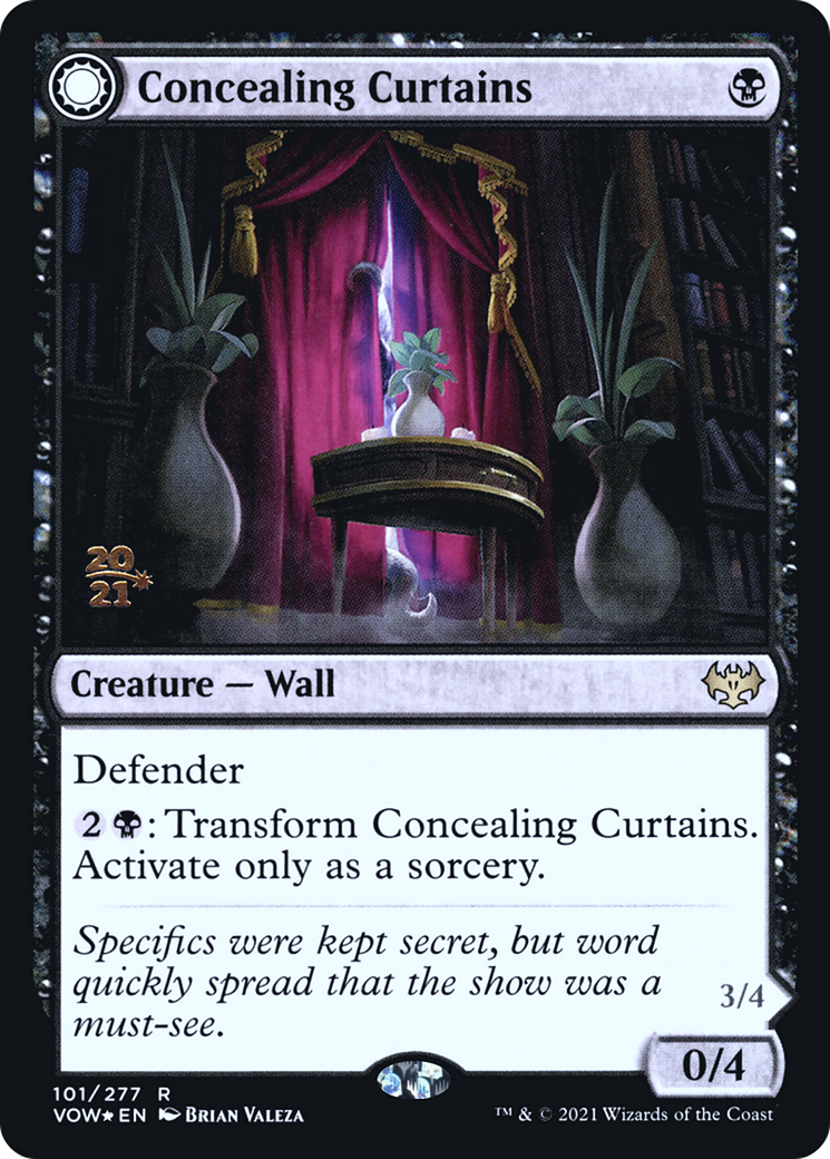 Concealing Curtains (101) Foil - Innistrad: Crimson Vow Promos