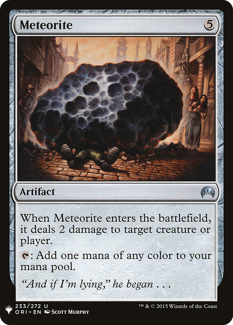 Meteorite (ORI-233) - The List