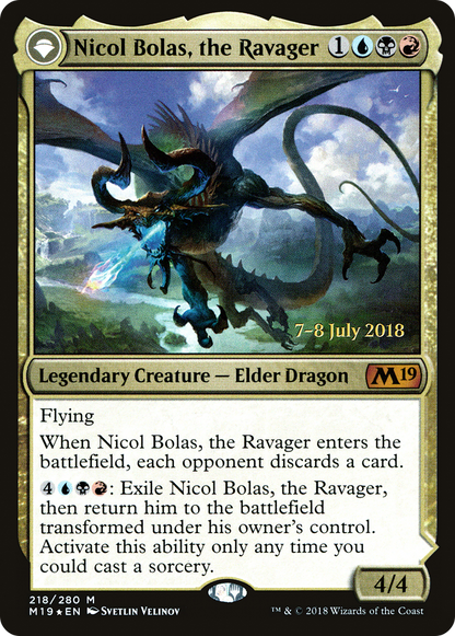 Nicol Bolas, the Ravager (218) Foil - Core Set 2019 Promos