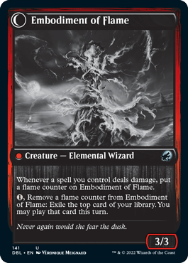 Flame Channeler // Embodiment of Flame (141) Foil - Innistrad: Double Feature