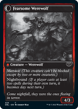 Fearful Villager // Fearsome Werewolf (424) - Innistrad: Double Feature