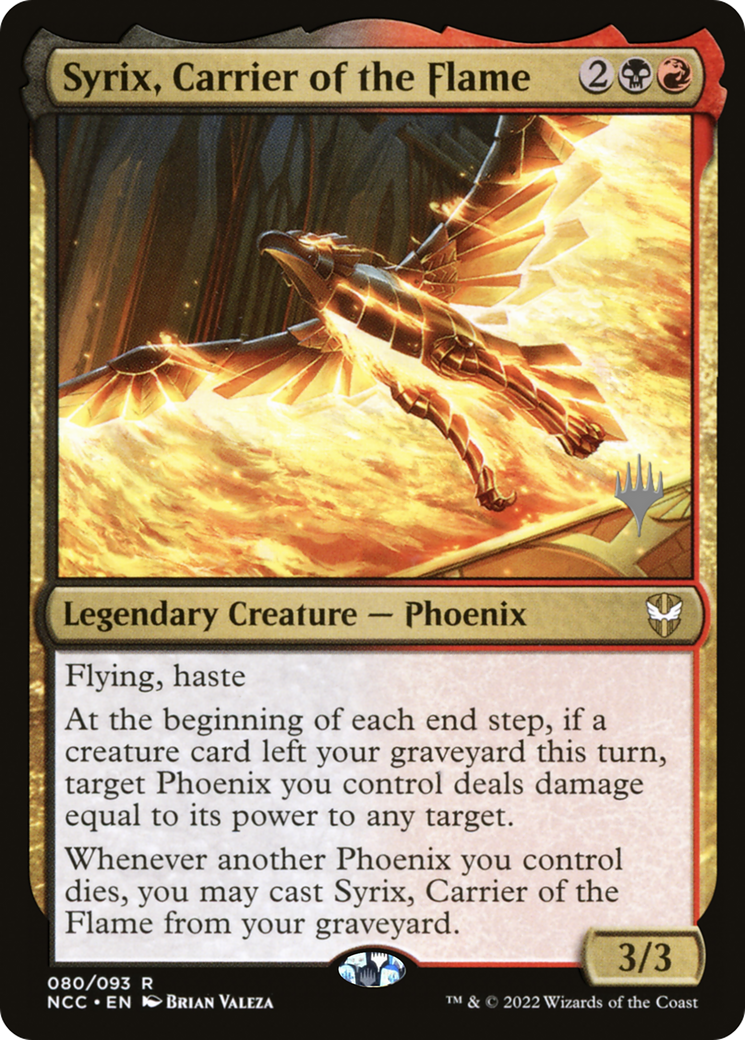 Syrix, Carrier of the Flame (080) Foil - New Capenna Commander Promos
