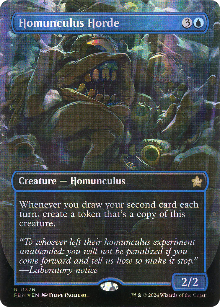 Homunculus Horde (Borderless) (Mana Foil) (376) Foil - Foundations