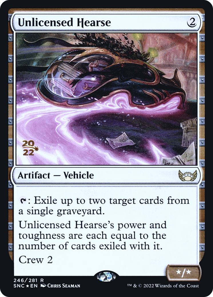 Unlicensed Hearse (246s) Foil - Streets of New Capenna Promos