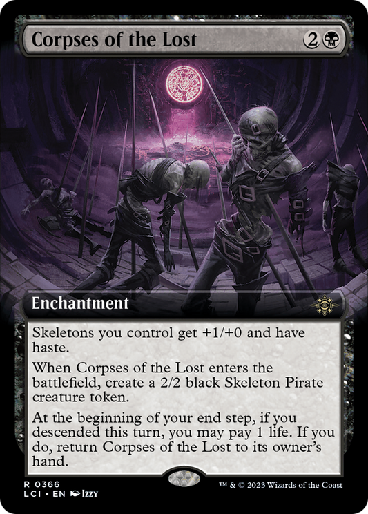 Corpses of the Lost (Extended Art) (366) Foil - The Lost Caverns of Ixalan