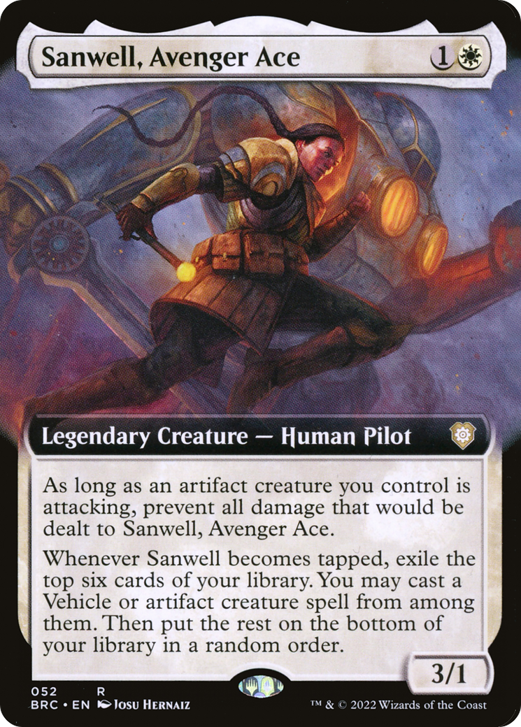 Sanwell, Avenger Ace (Extended Art) [The Brothers' War Commander] | Silver Goblin