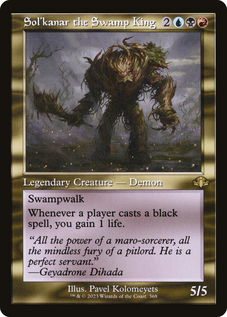 Sol'kanar the Swamp King (Retro) [Dominaria Remastered] Foil