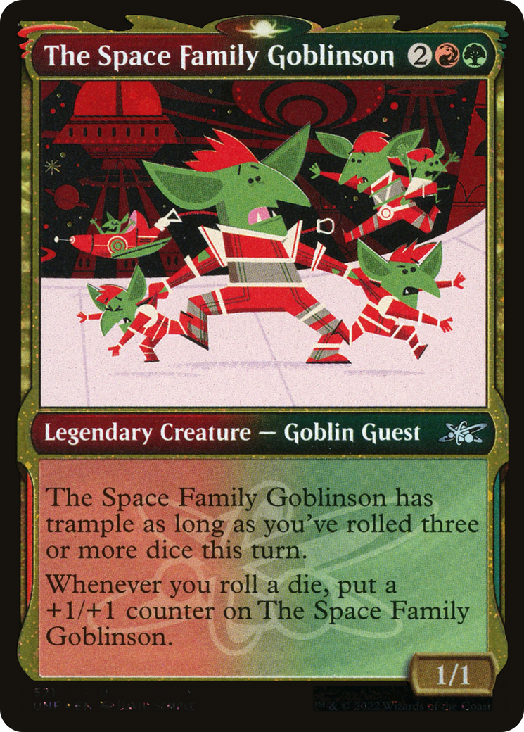 The Space Family Goblinson (Showcase) (Galaxy Foil) [Unfinity] | Silver Goblin