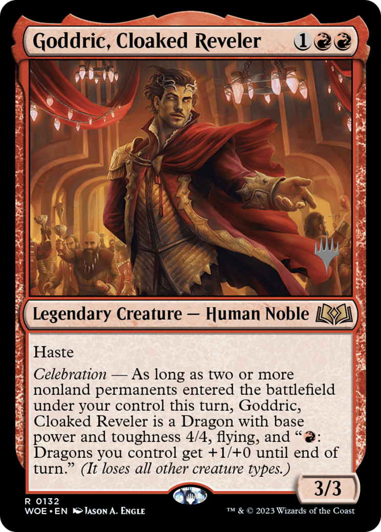 Goddric, Cloaked Reveler (132p) Foil - Wilds of Eldraine Promos