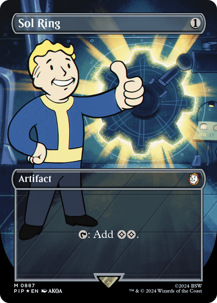 Sol Ring (Borderless) (Surge Foil) [Fallout] | Silver Goblin